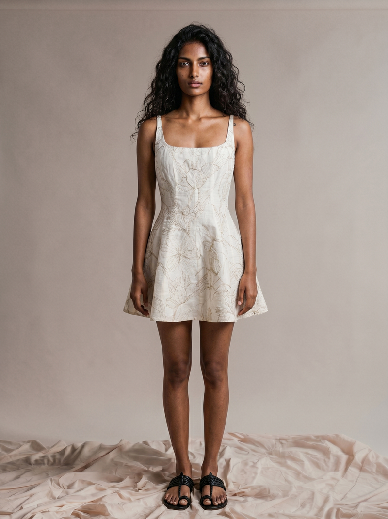 THE OUTLINE DRESS - NATURAL